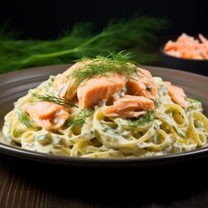 Tagliatelle aux deux saumon