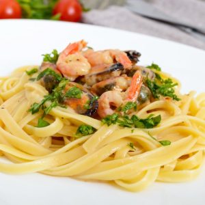 Tagliatelle aux scampis